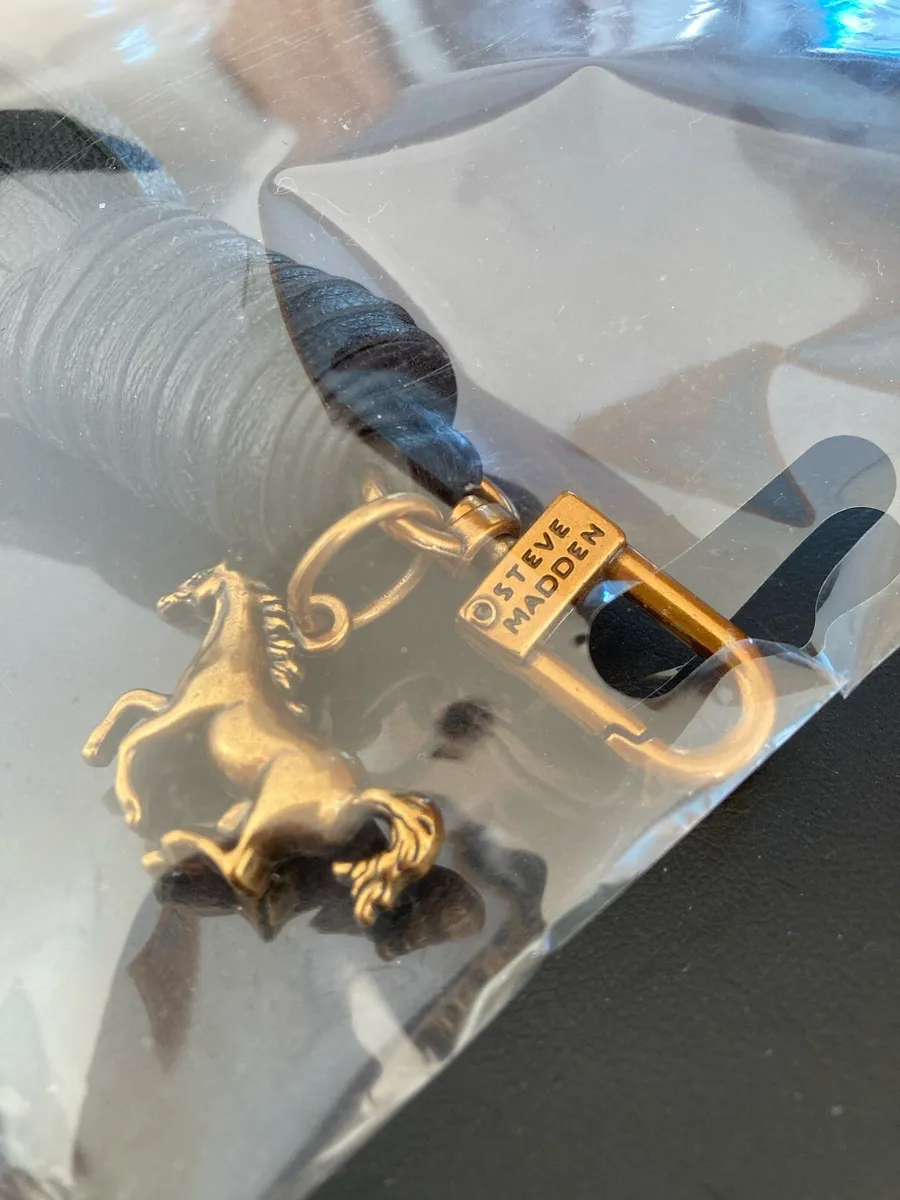 Black Steve Madden handbag horse charm - Image 2