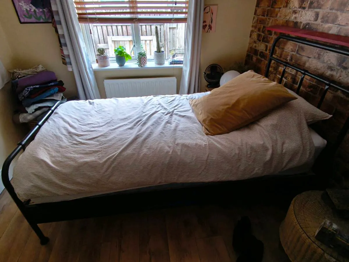 IKEA Single Bed Frame & Mattress - Image 1