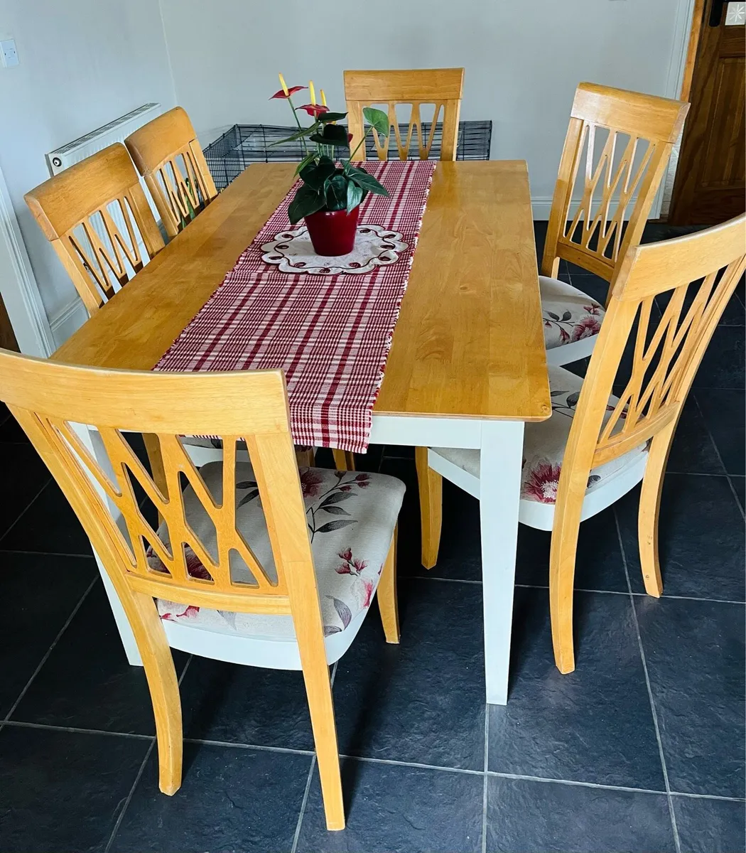 Dining / Kitchen Table & 6 Chairs - Image 2