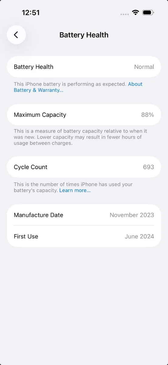 Apple iPhone 15, 128GB (Black) e375 (ono) - Image 4
