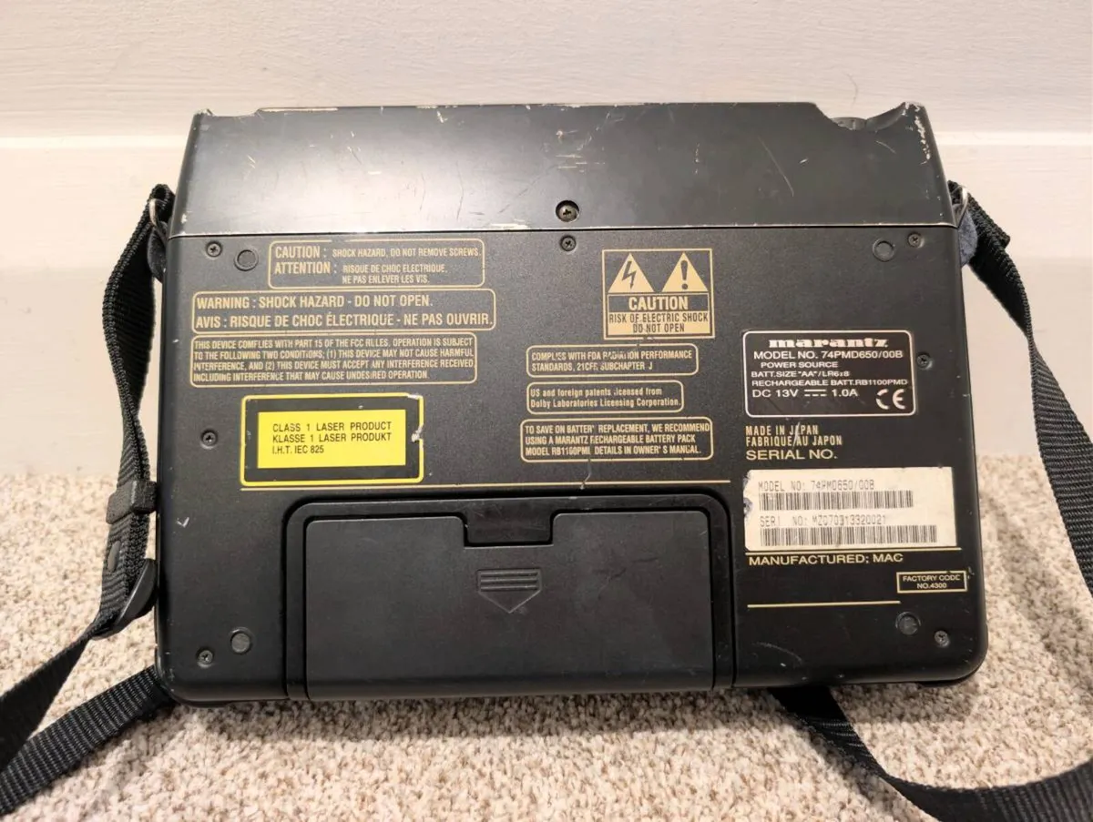 Marantz PMD650 professional portable MiniDisc reco - Image 3