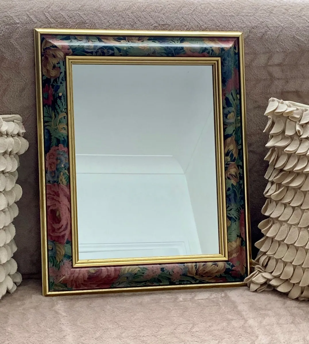 Vintage 1980s Professionally Framed Wall Mirror - Image 1