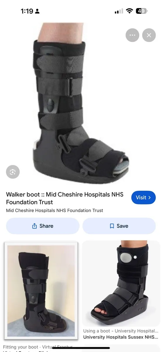 Wheelchair, medical boot, crutches - Image 3