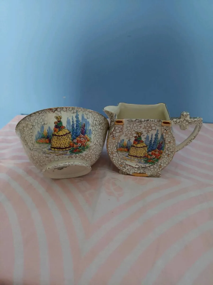 Royal  Crown  Crinoline Lady Jug & Sugar Bowl - Image 1