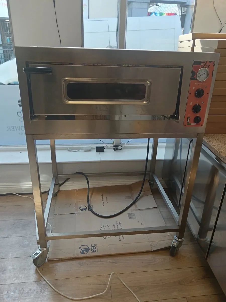 Commercial Electric Pizza Oven with Trolley - Image 2