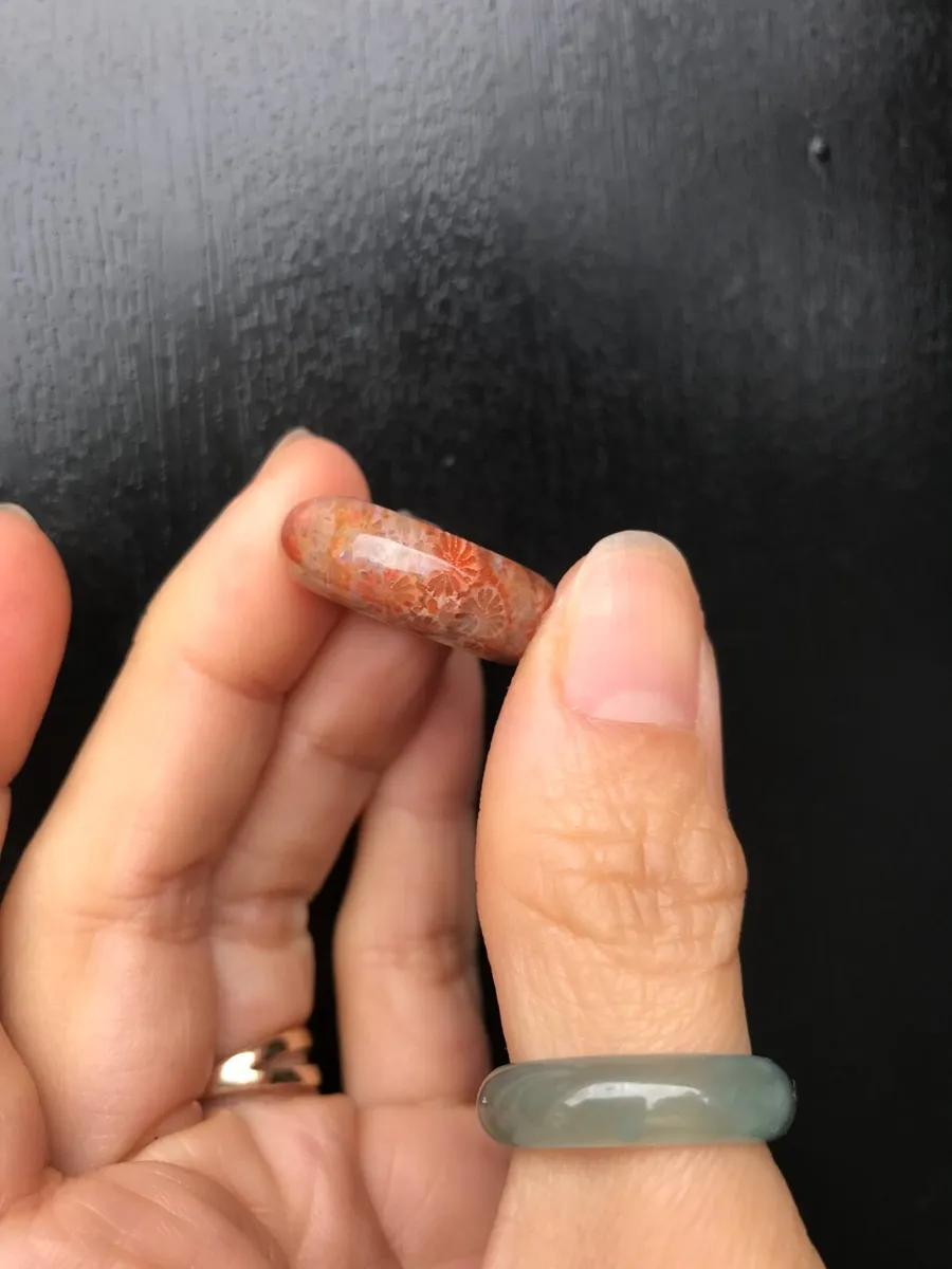 Natural Fossil Coral Ring 17.2mm - Image 2