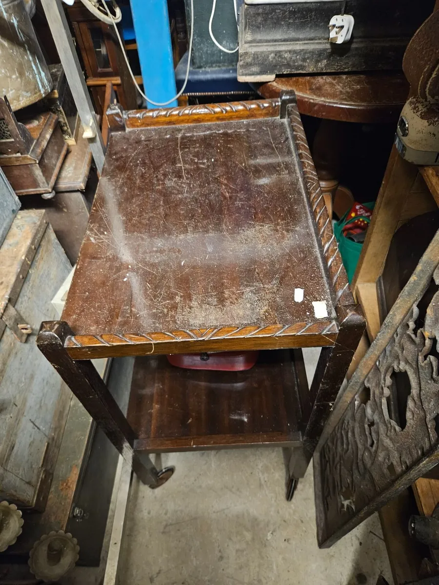 Vintage Dumb Waiter Side Table - Image 1