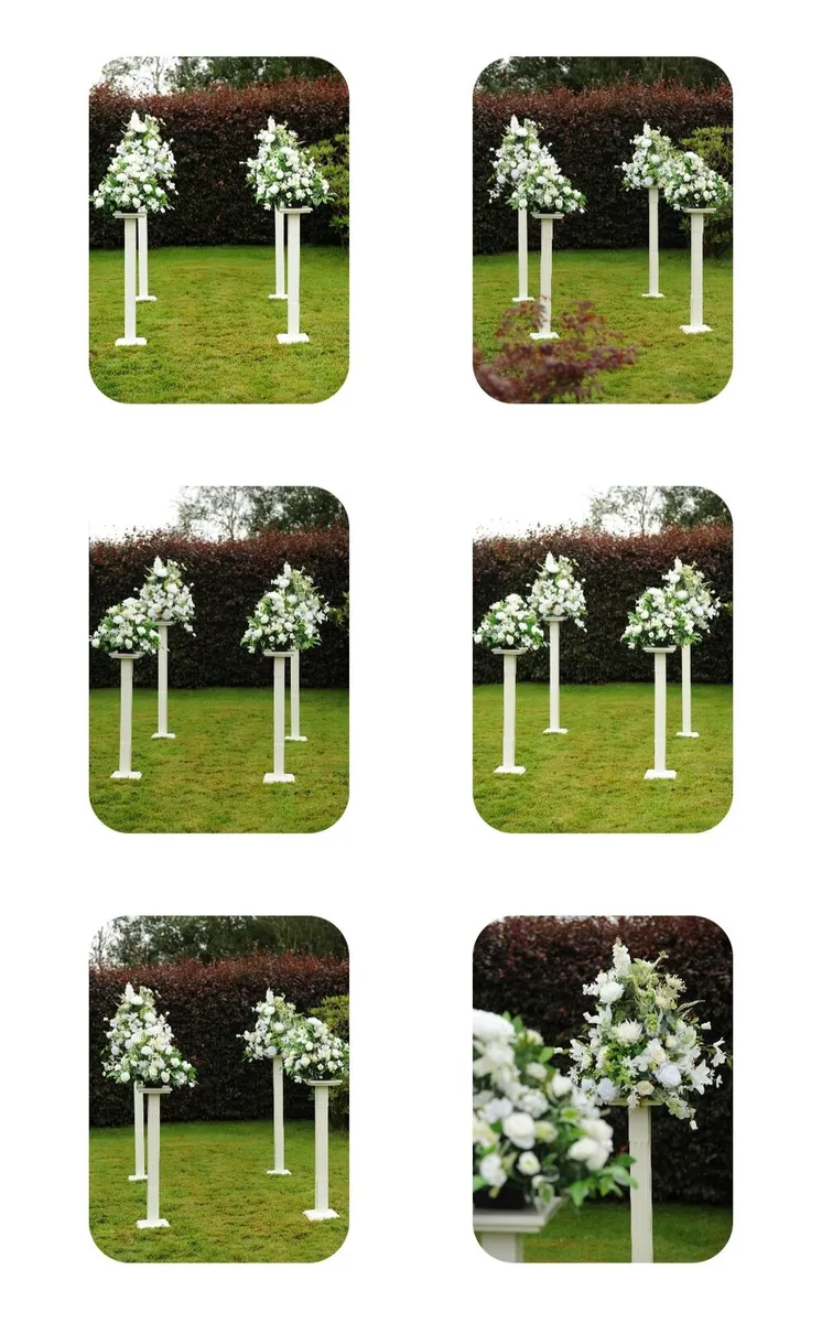Display stands & flowers 2large 2 medium