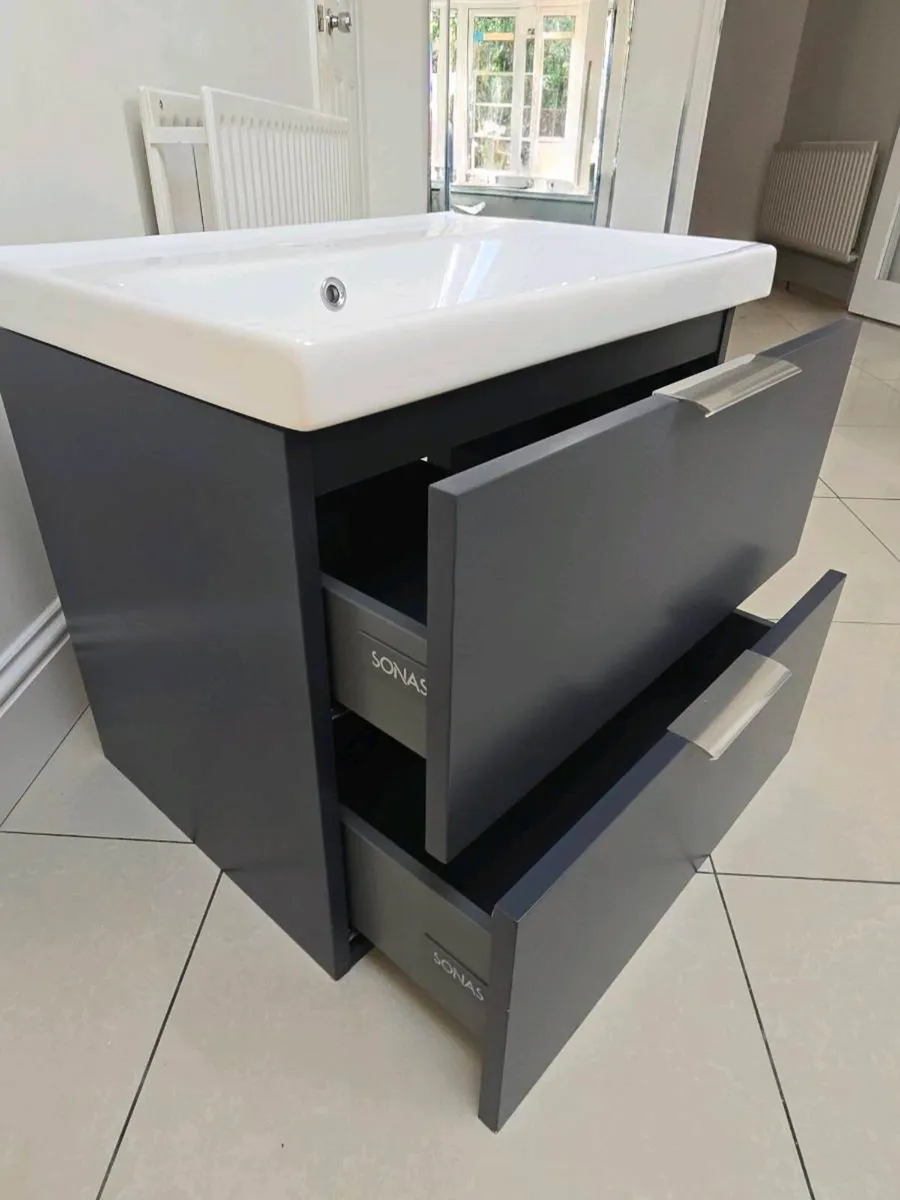 BRAND NEW SONAS STOCKHOLM 80CM WALL-HUNG VANITY - Image 4