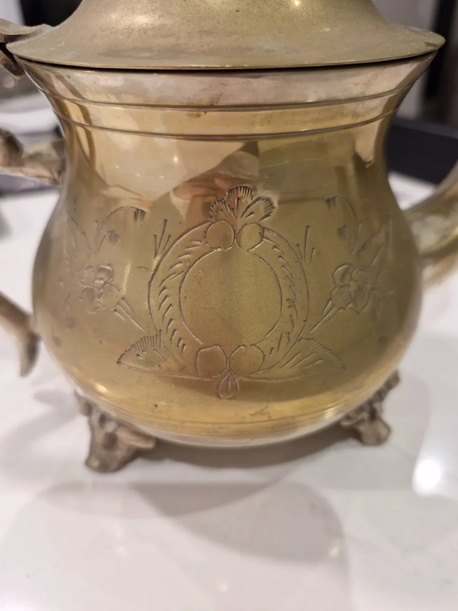 Vintage Moroccan Style EPNS Tea Set - Image 2