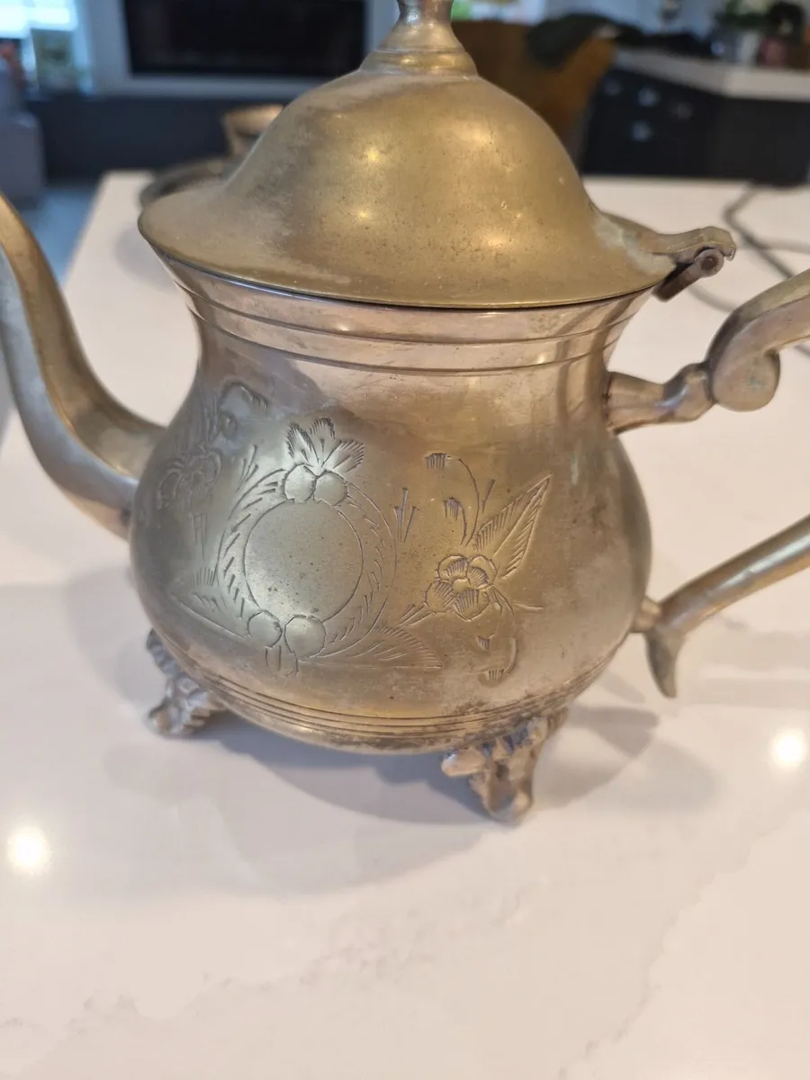 Vintage Moroccan Style EPNS Tea Set - Image 3