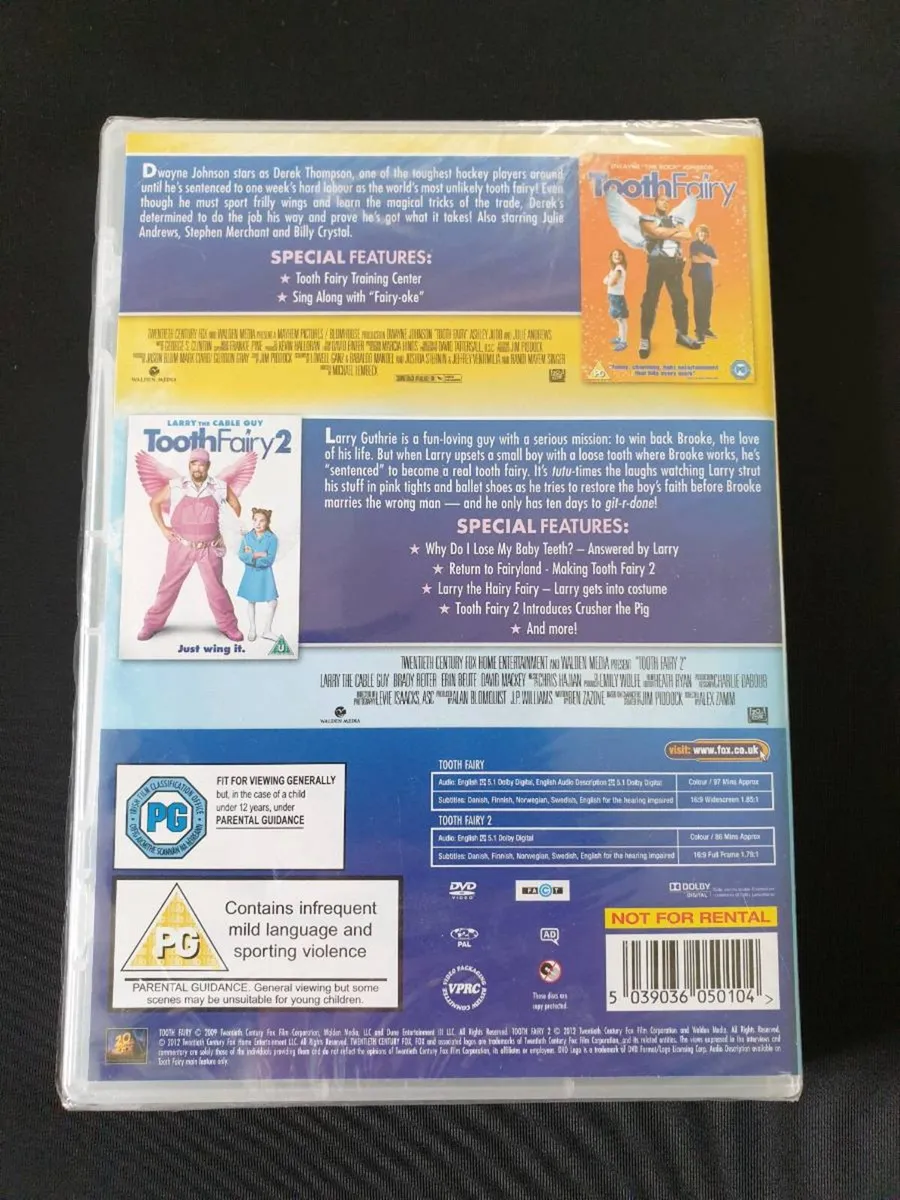 Tooth Fairy 2 Pack DVD 2010 Dwayne Johnson - Image 2
