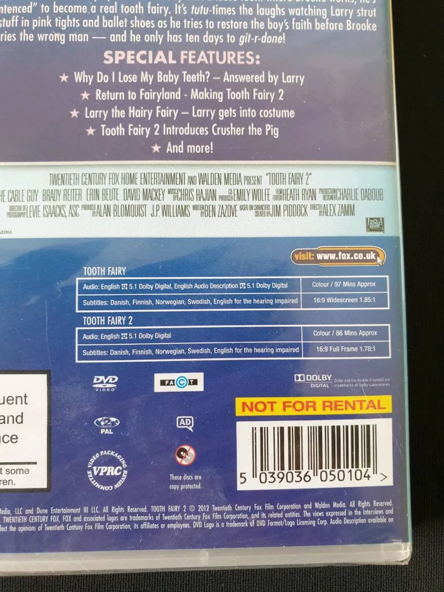 Tooth Fairy 2 Pack DVD 2010 Dwayne Johnson - Image 3