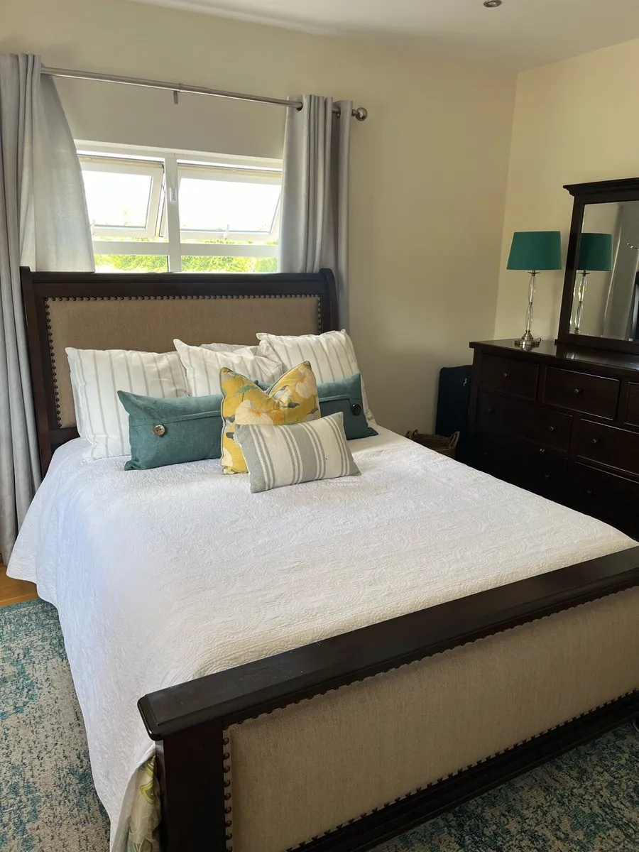 King bed frame & dresser - Image 1
