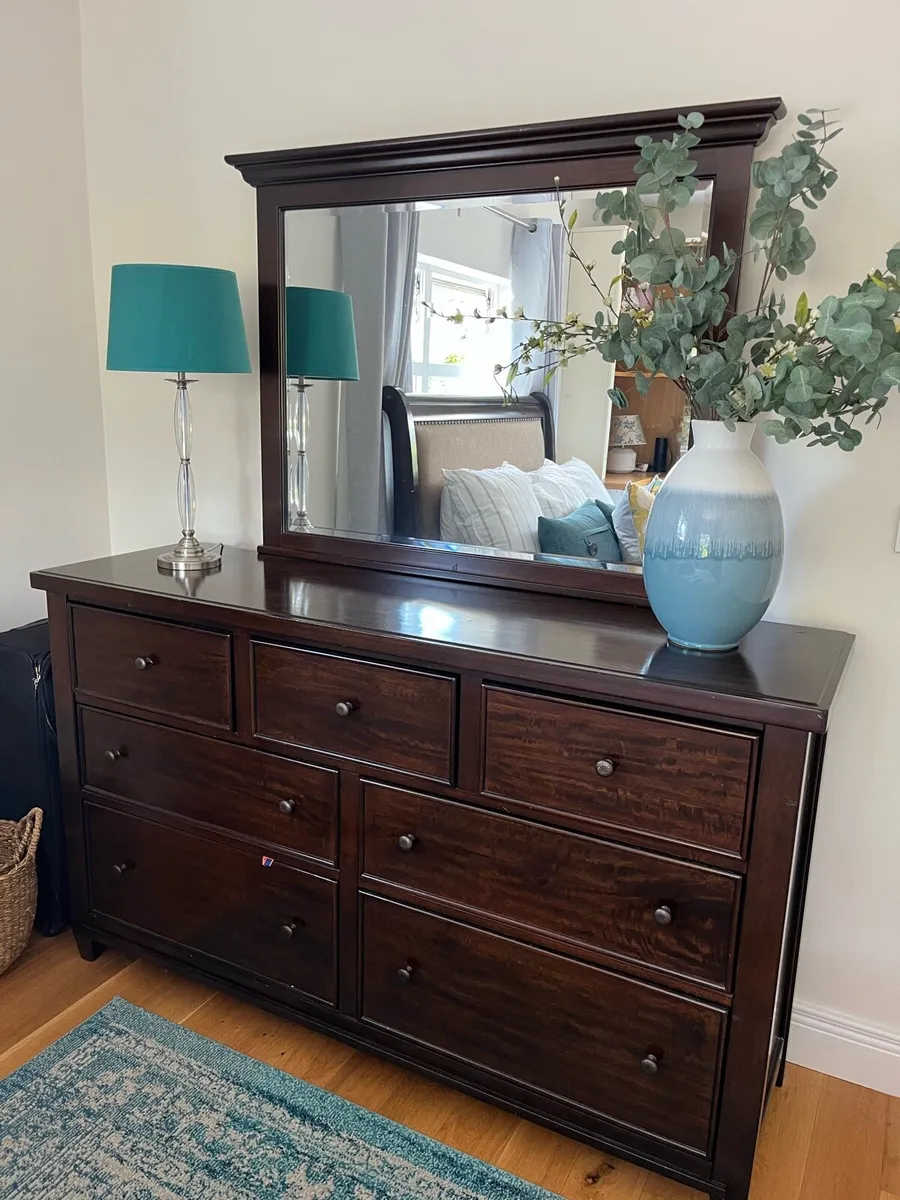 King bed frame & dresser - Image 3