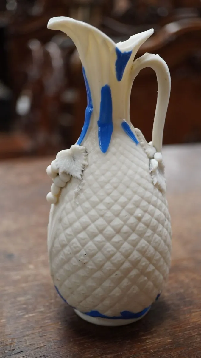 Pair of Victorian Parian Ware Ewers - Image 4