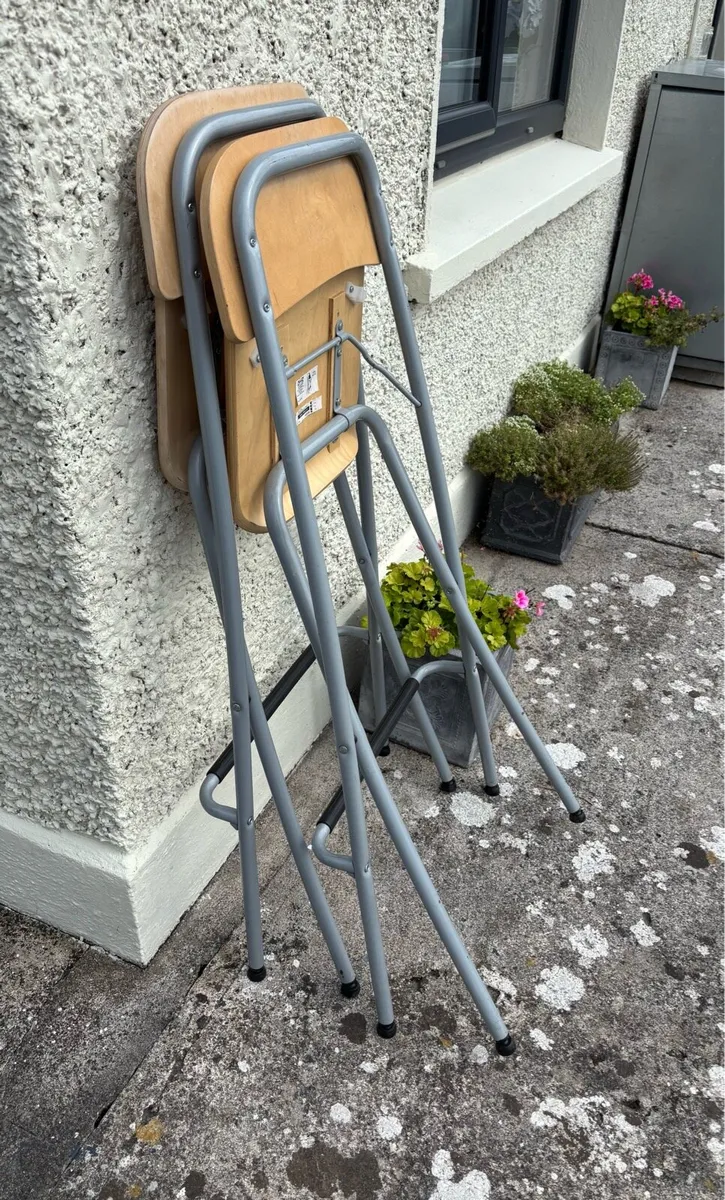 2 IKEA STURDY FOLDING BARSTOOLS - Image 3