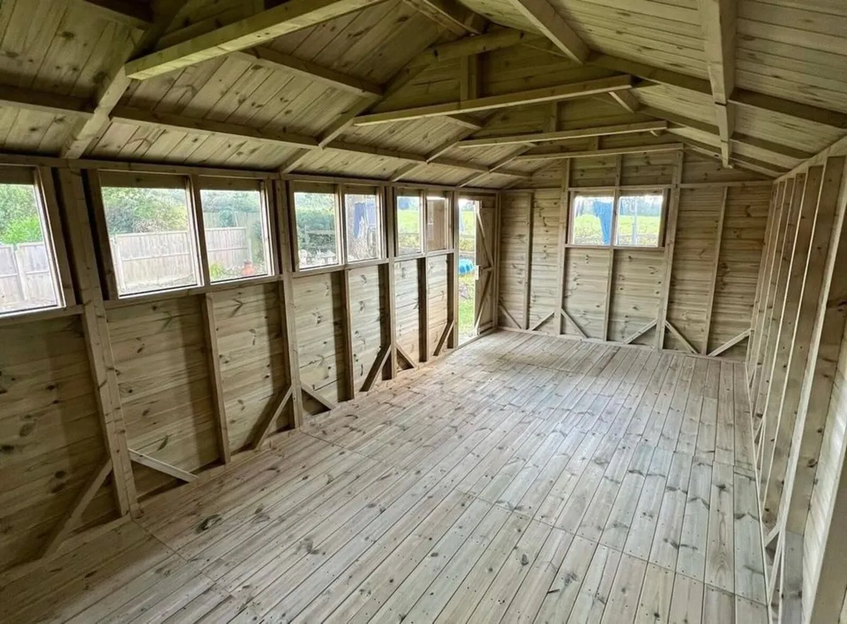 🌟 12×10 COOLA PREMIUM TIMBER APEX GARDEN SHED – - Image 4