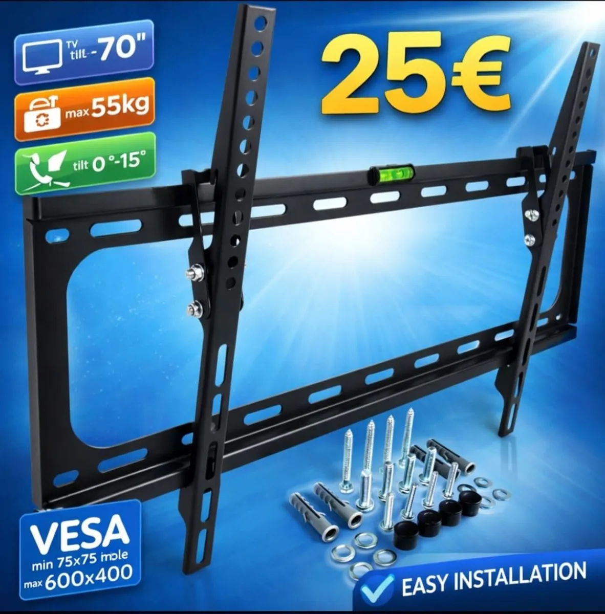 TV Wall Mount Bracket Tilt 37" - 80" TV - Image 1