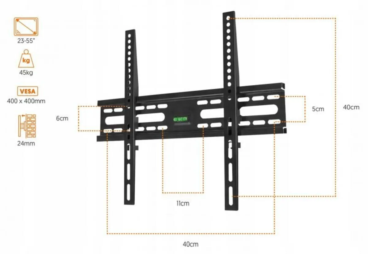 Tv Wall Mount Bracket Flat Slim 23" - 65" - Image 2