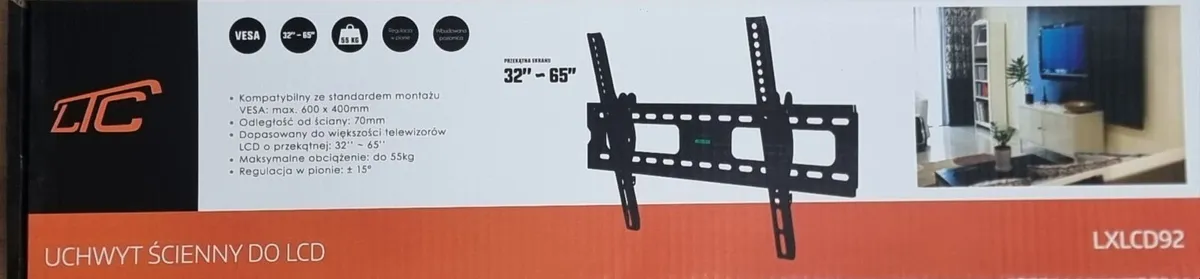 TV Wall Mount Bracket Tilt 32" - 65" TV - Image 1