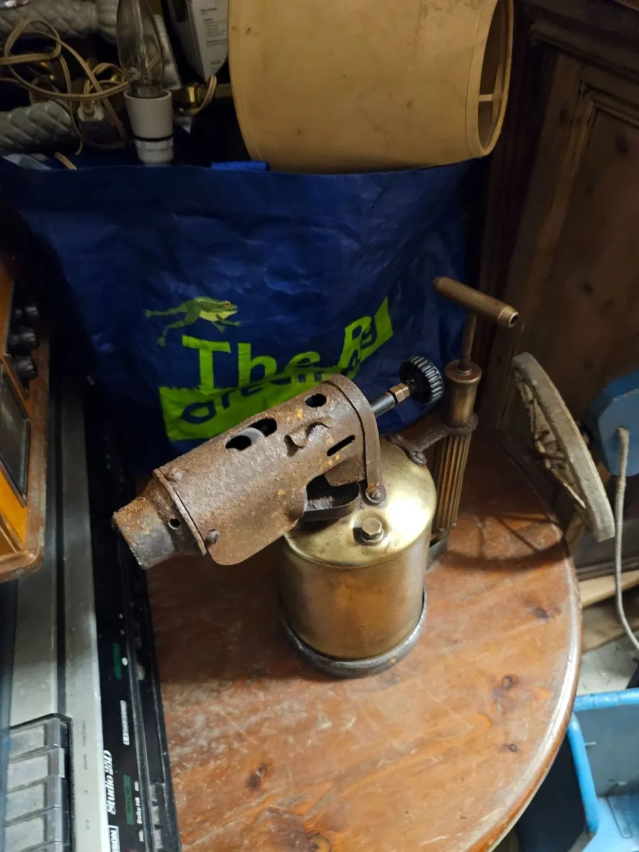Vintage Brass Blow Torch - Image 1