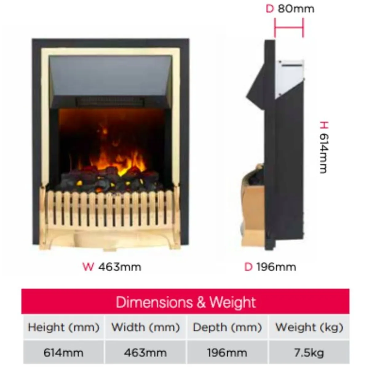 BRAND NEW DIMPLEX OPTI-MIST ELECTRIC FIRE UNUSED - Image 3