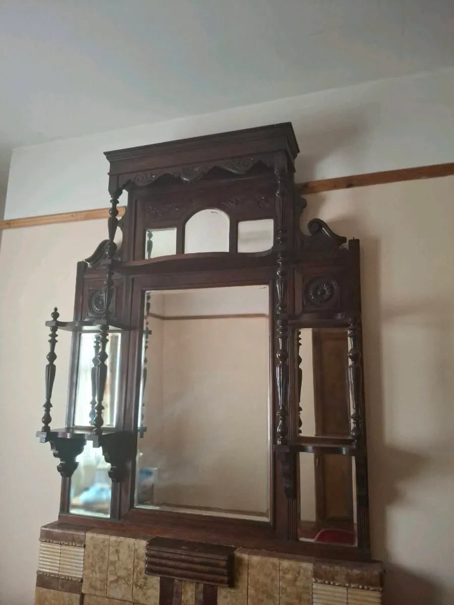 Victorian antique over mantel - Image 2