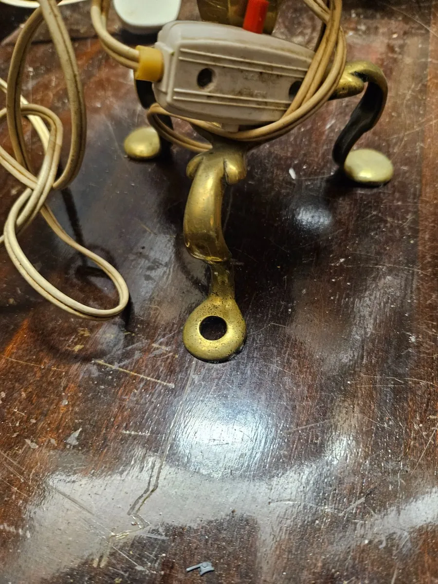 Vintage Brass Lamp from Train or Ship - Image 3