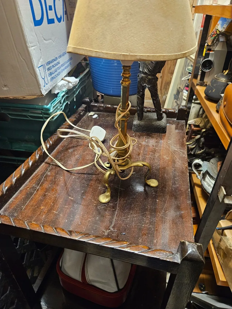 Vintage Brass Lamp from Train or Ship - Image 4