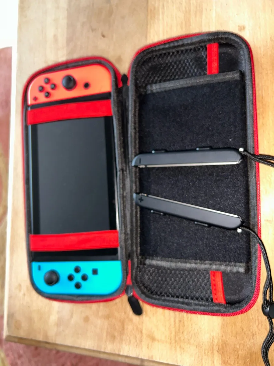 Nintendo Switch Neon Red/Blue-Excellent Condition - Image 3