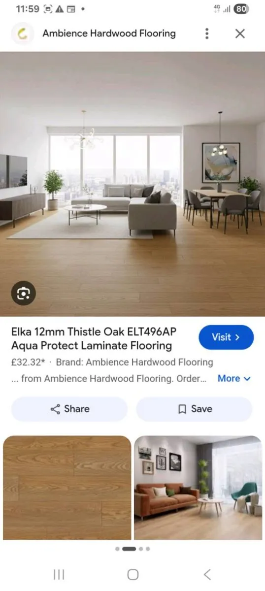 Elka 12mm liamanate Wooden flooring - Image 1