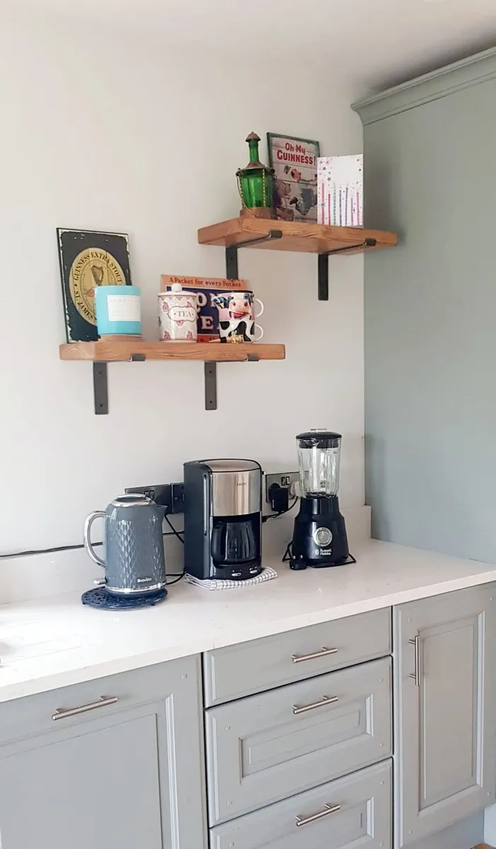 Solid Wood Floating Shelves | Rustic Wall Shelf - Image 2