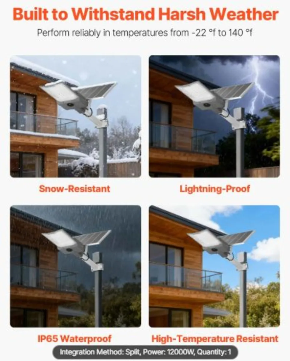 12000W Solar Street Light Outdoor, 900000LM, High - Image 3