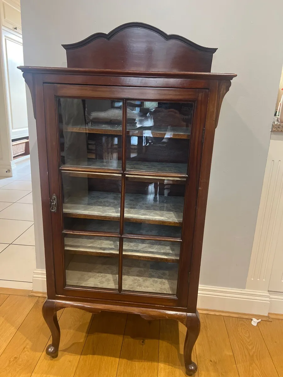 Antique Mahogany Glazed Display Cabinet - Image 1