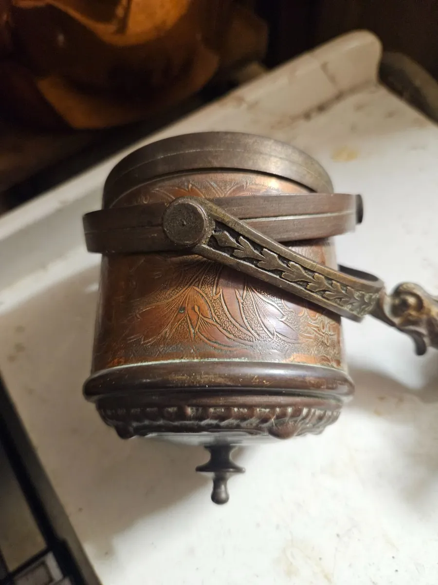 Vintage Copper Brass Pot - Image 2