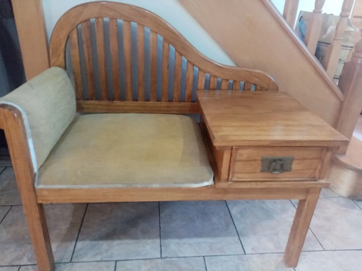 Hall telephone table