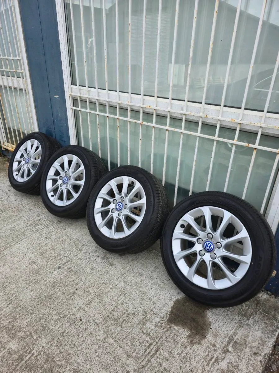 16" 5x112 Alloys Good Tyres , VW Golf, Caddy, etc - Image 2