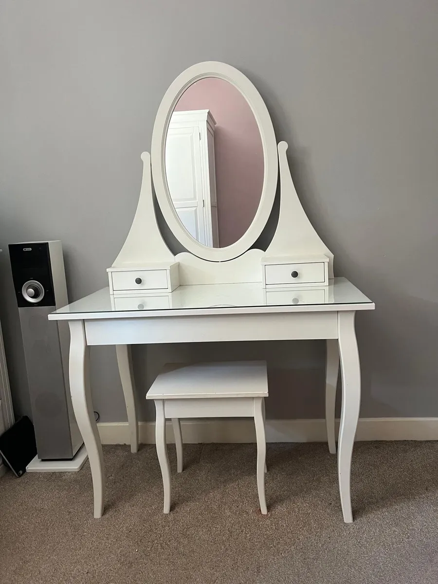Vanity table and stool - Image 1