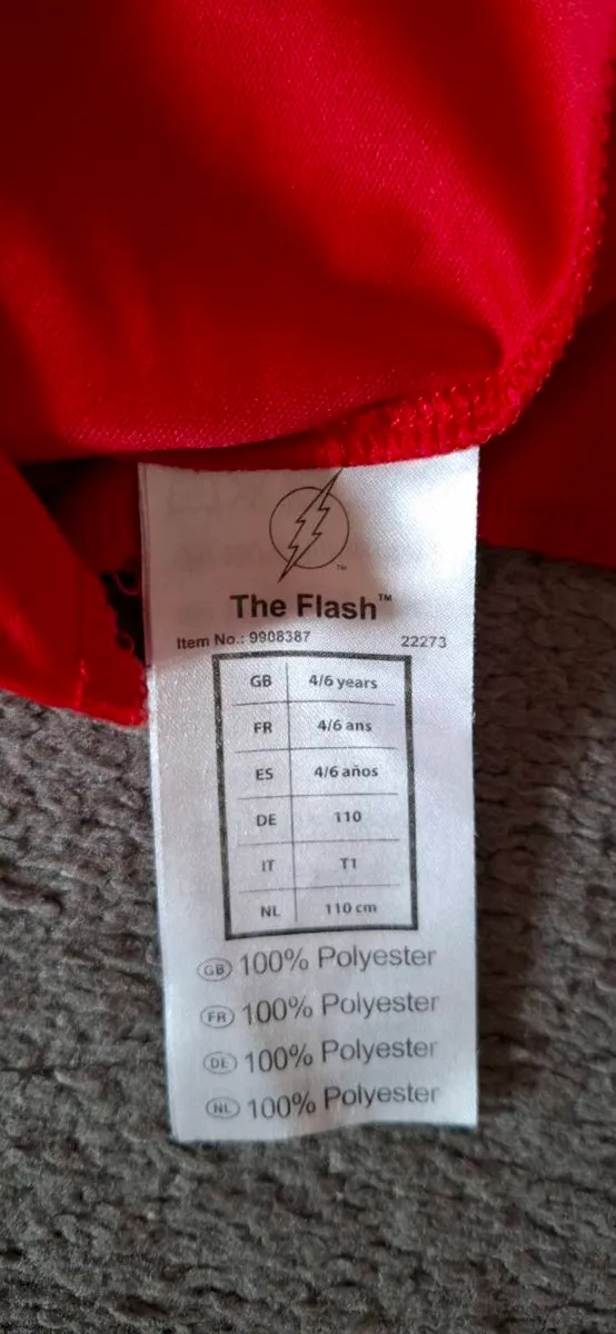Flash Costume 4/6 years - Image 2