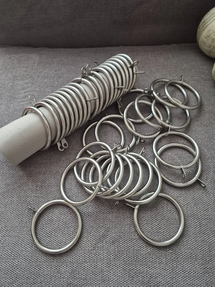 Chrome curtain rings