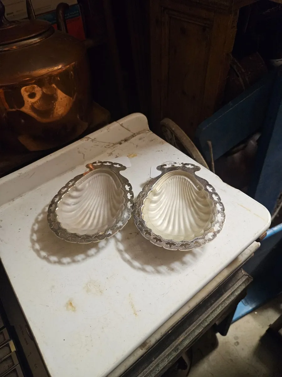 Vintage Shell Bowls with Inserts - Image 1