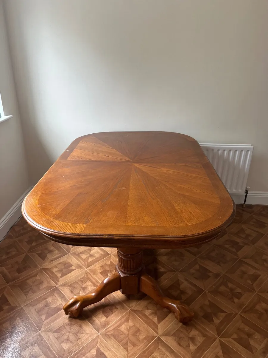 Solid Wood Dining Table + 4 Matching Chairs - Image 2