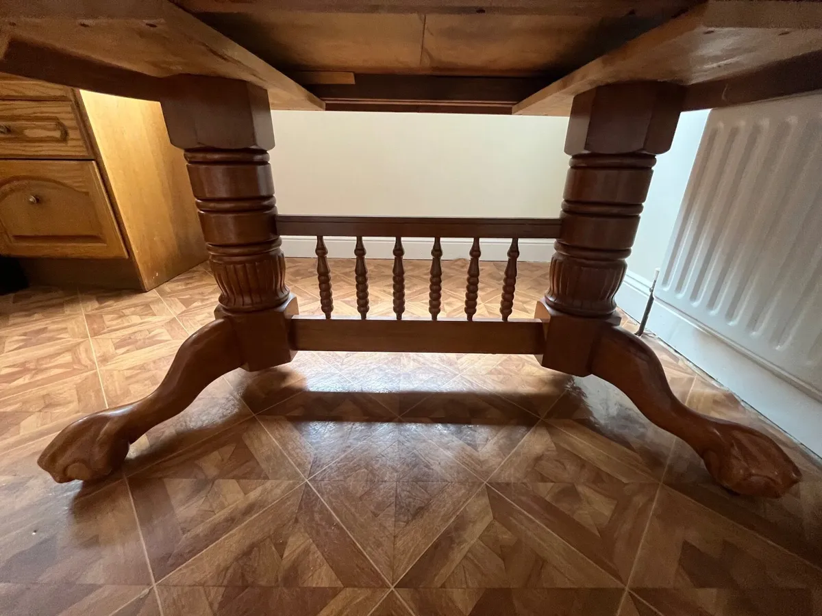 Solid Wood Dining Table + 4 Matching Chairs - Image 4