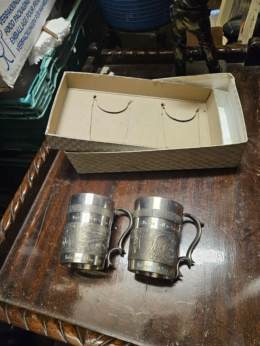 Vintage Toyota Pewter Golf Goblets - Image 1