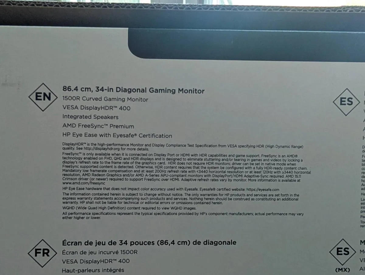 HP OMEN 34" curved monitor - Image 4