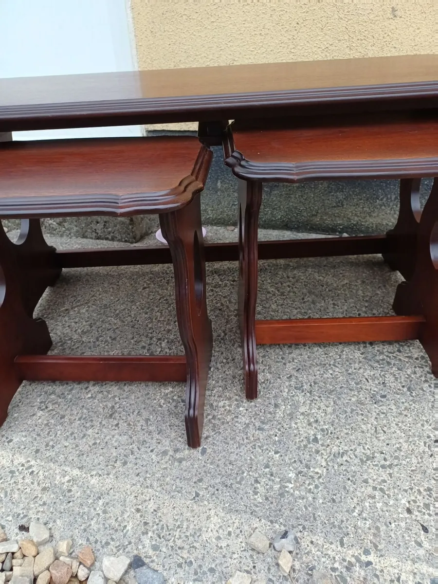 Vintage Mahogany Nest of Tables - Image 3