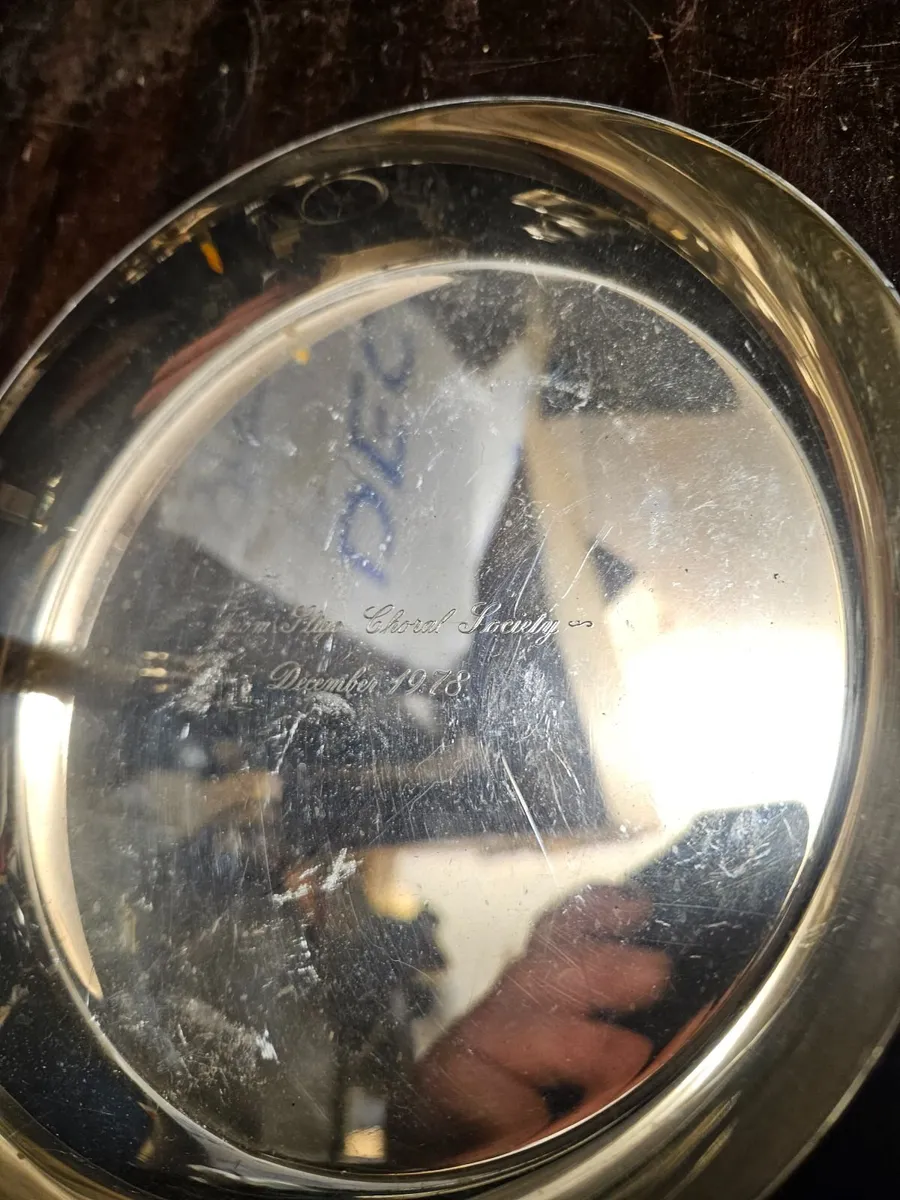 Vintage Silver Plated Dish with Horse - Image 2