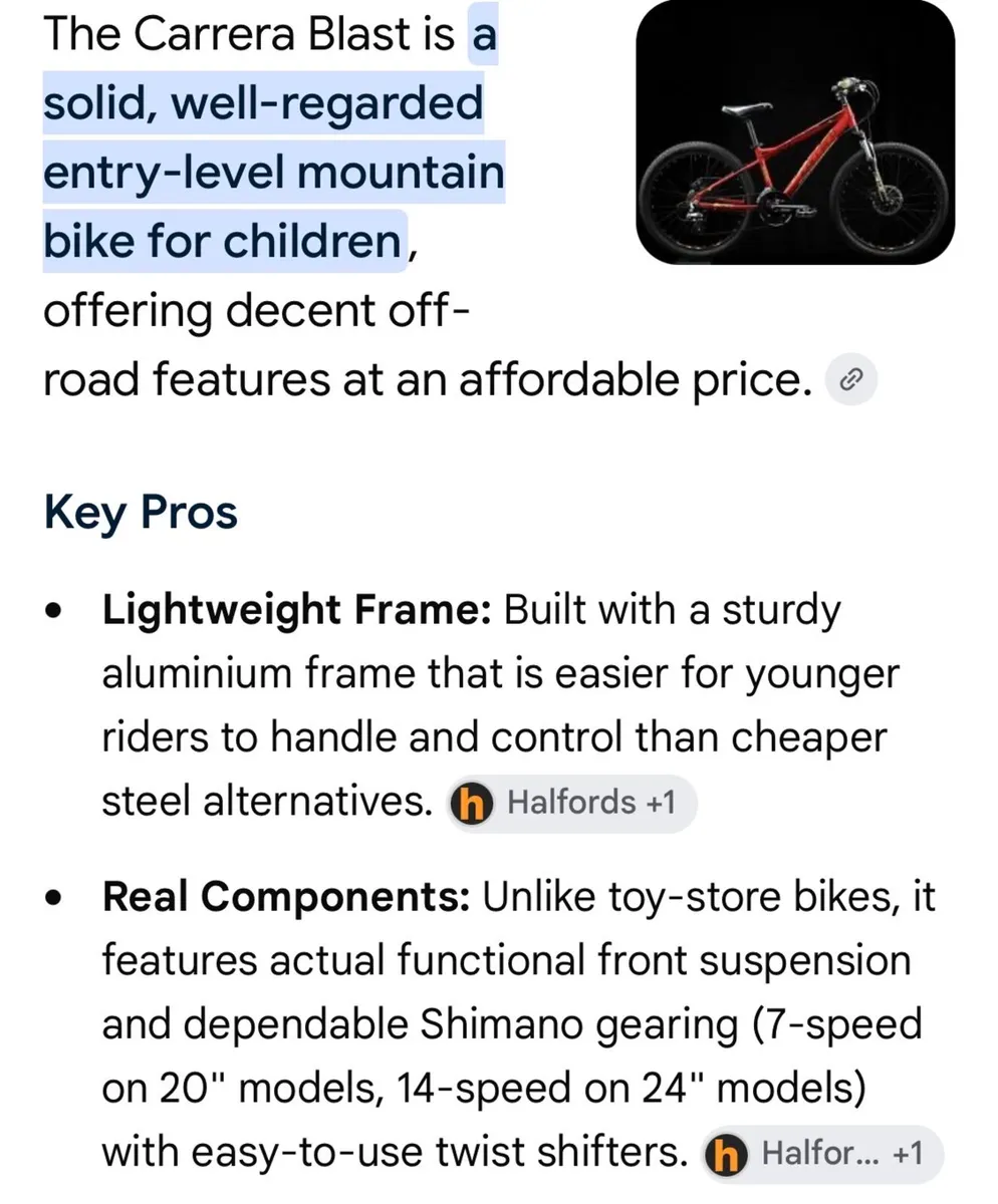 Carrera Blast Junior Mountain Bike 24” - Image 4