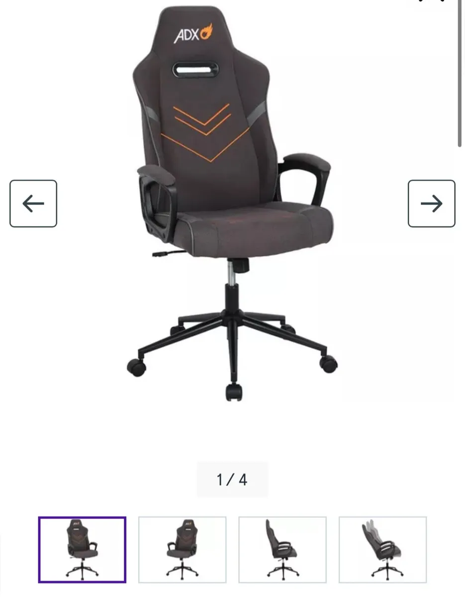Gaming desk with gaming chair - Image 1